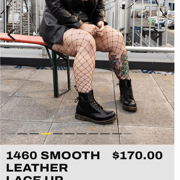 Doc marten 1460 black lace up 8 hole boots EUC size 7 US-M/ 38 EU / 8US-L - Picture 11 of 16